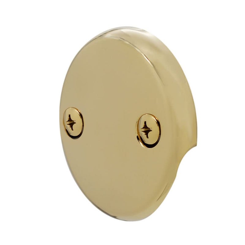 Westbrass Universal Fine or Coarse Thread Replacement Tip-Toe Strainer Drain with 2-Hole Faceplate, Polished Brass, D93K-01 - Image 5